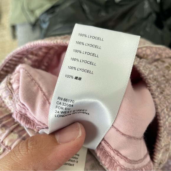 Anthropologie jogger pants snake python print pockets drawstring orange small - Picture 11 of 11